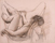 1980s<br />24 x 19 inches<br />Pencil/crayon on buff paper